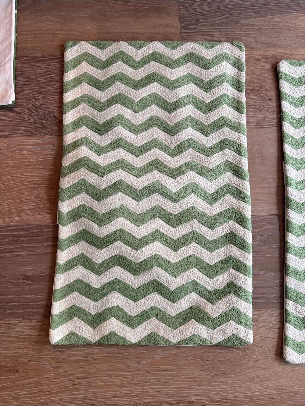 Pottery Barn green chevron pillow cover